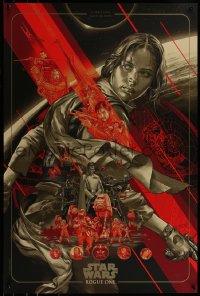 6x1611 ROGUE ONE signed #7/250 24x36 art print 2017 by Martin Ansin, Mondo, variant edition!
