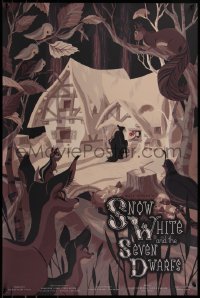 6x1693 SNOW WHITE & THE SEVEN DWARFS signed #3/215 24x36 art print 2014 by Anne Benjamin, Mondo, first edition!