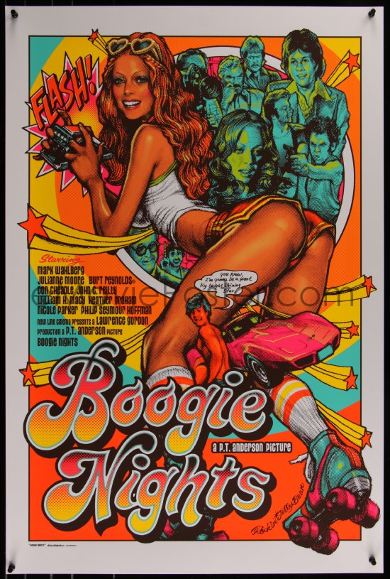 FOIL Rockin Jelly Bean ROLLER BOOGIE NIGHT Poster Print LE of 175 BNG SOLD OUT