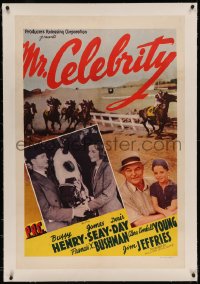 6y0187 MR CELEBRITY linen 1sh 1941 Buzzy Henry, James Seay, Doris Day, cool horse racing image!