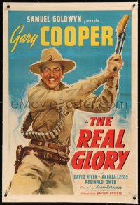 6y0230 REAL GLORY linen 1sh 1939 Gary Cooper, the story of a U.S. Army doctor's adventures!