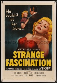 6y0273 STRANGE FASCINATION linen 1sh 1952 Hugo Haas couldn't leave sexy bad girl Cleo Moore alone!