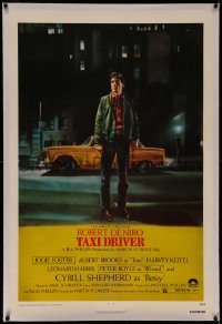 6y0277 TAXI DRIVER linen 1sh 1976 Guy Peellaert art of Robert De Niro, Martin Scorsese classic!
