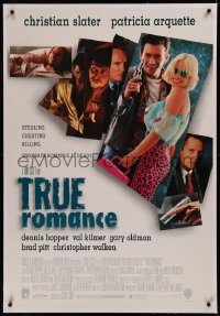6y0299 TRUE ROMANCE linen 1sh 1993 Christian Slater, Patricia Arquette, by Quentin Tarantino!