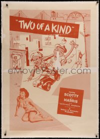 6y0302 TWO OF A KIND linen 1sh 1955 Scotty & Harris in black African-American comedy, very rare!