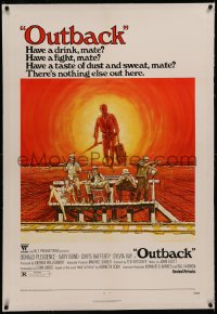 6y0310 WAKE IN FRIGHT linen 1sh 1971 Ted Kotcheff Australian Outback cult classic, have a drink mate!