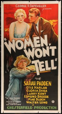 6z0036 WOMEN WON'T TELL linen 3sh 1932 homeless Sarah Padden claims the estate of a dead rich man!
