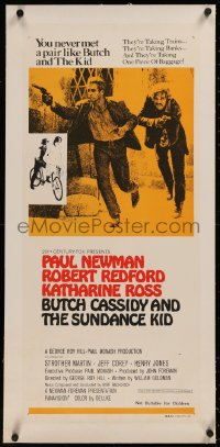 6z0281 BUTCH CASSIDY & THE SUNDANCE KID linen Aust daybill 1970 Paul Newman, Robert Redford, Ross!