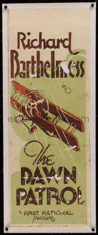6z0283 DAWN PATROL linen long Aust daybill 1930 Howard Hawks directed, cool biplane art, very rare!