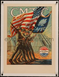 6z0173 CITIZENS' MILITARY TRAINING CAMP linen 19x25 special poster 1930s Lieut James P. Wharton art!
