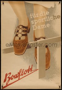 6z0228 FUR DIE SPORTLICHE DAME linen 27x40 German advertising poster 1930s Arpke art of women's shoes!