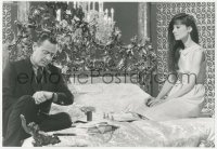 7a0149 PARIS WHEN IT SIZZLES French 8.25x11.75 still 1964 Hepburn & Holden on bed by Vince Rossell!