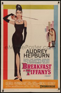 7a0300 BREAKFAST AT TIFFANY'S 1sh 1961 most classic McGinnis art of sexy elegant Audrey Hepburn!