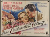 7a0040 ENCHANTED COTTAGE British quad 1945 Dorothy McGuire & Robert Young live in a fantasy world!
