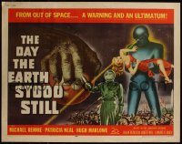 7a0254 DAY THE EARTH STOOD STILL 1/2sh 1951 most classic art of Michael Rennie by Gort holding Neal!