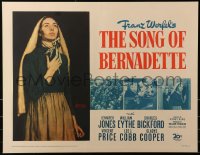 7a0260 SONG OF BERNADETTE 1/2sh 1943 great artwork of angelic Jennifer Jones by Norman Rockwell!