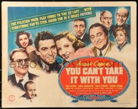 7a0381 YOU CAN'T TAKE IT WITH YOU 1/2sh 1938 Capra, Jean Arthur, Barrymore, James Stewart, rare!