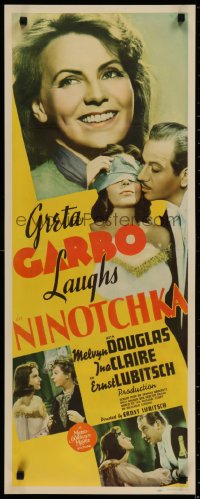 7a0344 NINOTCHKA insert 1939 different montage of Greta Garbo & Melvyn Douglas, Lubitsch, ultra rare!