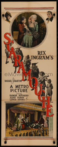 7a0288 SCARAMOUCHE insert 1923 Ramon Novarro, Rafael Sabatini, directed by Rex Ingram, ultra rare!