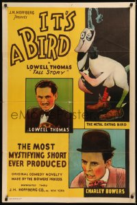 7a0312 IT'S A BIRD 1sh 1930 Charley Bowers metal-eating bird, stop motion animation, ultra rare!