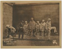 7a0450 CONVICT 13 LC 1920 Buster Keaton & convicts stare at Sybil Seely bending over, ultra rare!