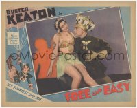 7a0460 FREE & EASY LC 1930 Buster Keaton in uniform & crown with sexy showgirl Anita Page, rare!