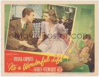 7a0431 IT'S A WONDERFUL LIFE LC #2 1946 best c/u of James Stewart & Donna Reed, Frank Capra classic!