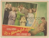 7a0434 IT'S A WONDERFUL LIFE LC #5 1946 James Stewart hugging Donna Reed in crowd, Frank Capra!