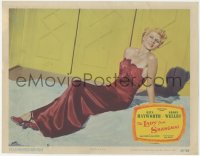 7a0469 LADY FROM SHANGHAI LC #6 1947 classic c/u of blonde Rita Hayworth sprawled out in sexy gown!