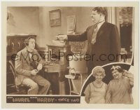 7a0479 TWICE TWO LC 1933 Oliver Hardy pointing at switchboard operator Stan Laurel, ultra rare!