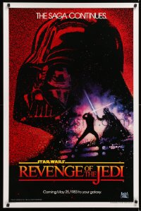 7a0017 RETURN OF THE JEDI dated teaser 1sh 1983 George Lucas' Revenge of the Jedi, Struzan art!