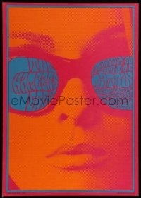 7a0121 CHAMBERS BROTHERS 14x20 music poster 1967 Victor Moscoso art of girl wearing shades, rare!