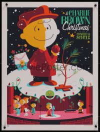 7a0081 CHARLIE BROWN CHRISTMAS signed variant edition #55/100 18x24 art print 2011 by Tom Whalen!
