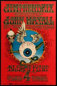 7a0118 JIMI HENDRIX EXPERIENCE/JOHN MAYALL/ALBERT KING 14x22 poster 1968 Flying Eyeball, BG-105!