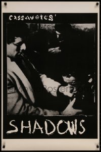 7a0076 SHADOWS 25x38 special poster R1980s John Cassavetes beatnik counter-culture movie, very rare!