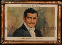 7a0215 GONE WITH THE WIND 17x23 standee R67 great art portrait of Clark Gable as Rhett Butler!