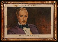 7a0216 GONE WITH THE WIND 17x23 standee R67 great art portrait of Leslie Howard as Ashley!