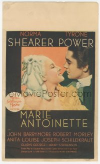 7a0145 MARIE ANTOINETTE mini WC 1938 romantic c/u of Norma Shearer & Tyrone Power, ultra rare!