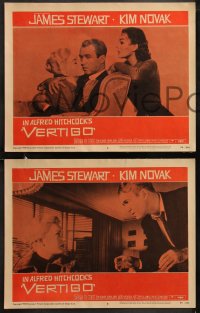 7a0413 VERTIGO 8 LCs 1958 Alfred Hitchcock classic, James Stewart, Kim Novak, rare complete set!