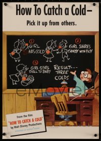 7a0078 HOW TO CATCH A COLD set of 6 14x20 special posters 1951 Walt Disney health class cartoon!