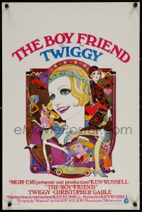 7b0154 BOY FRIEND Belgian 1971 Russell, great images of Twiggy, Tommy Tune, dancers on white background