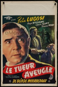 7b0188 HUMAN MONSTER Belgian R1950s close-up of Bela Lugosi, directed by Walter Summers!