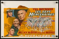 7b0202 MAGNIFICENT SEVEN Belgian R1971 Yul Brynner, Steve McQueen, John Sturges' 7 Samurai western!