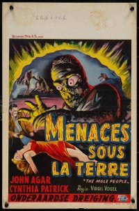 7b0206 MOLE PEOPLE Belgian 1956 from a lost age, horror crawls from the depths of the Earth!