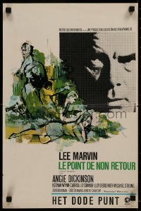 7b0215 POINT BLANK Belgian 1974 really cool different art of Lee Marvin & Angie Dickinson!