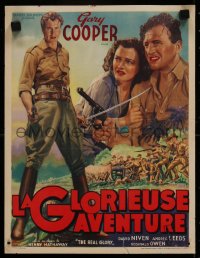 7b0220 REAL GLORY Belgian 1955 Gary Cooper, the story of a U.S. Army doctor's adventures, different!