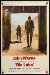 7b0222 RIO LOBO Belgian 1971 Howard Hawks, Give 'em Hell, John Wayne, great cowboy image!