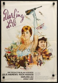 7b0512 DARLING LILI French 15x22 1971 great different Thos art of Julie Andrews & Rock Hudson!