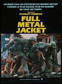 7b0533 FULL METAL JACKET teaser French 16x22 1987 Kubrick, Matthew Modine & wounded Arliss Howard!