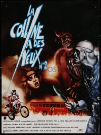 7b0541 HILLS HAVE EYES 2 French 15x21 1987 Wes Craven horror, different art of Michael Berryman!